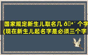 国家规定新生儿取名几 🪴 个字(现在新生儿起名字是必须三个字吗)